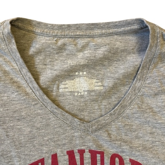 Fanatics Stanford Cardinals Long Sleeve V-Neck T-Shirt Gray 90% Cotton Medium - Picture 8 of 10